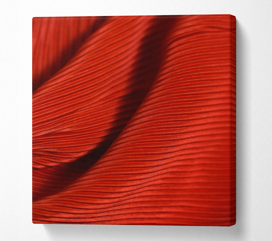  A Canvas Print of Crimson Pleated Embrace Canvas Art