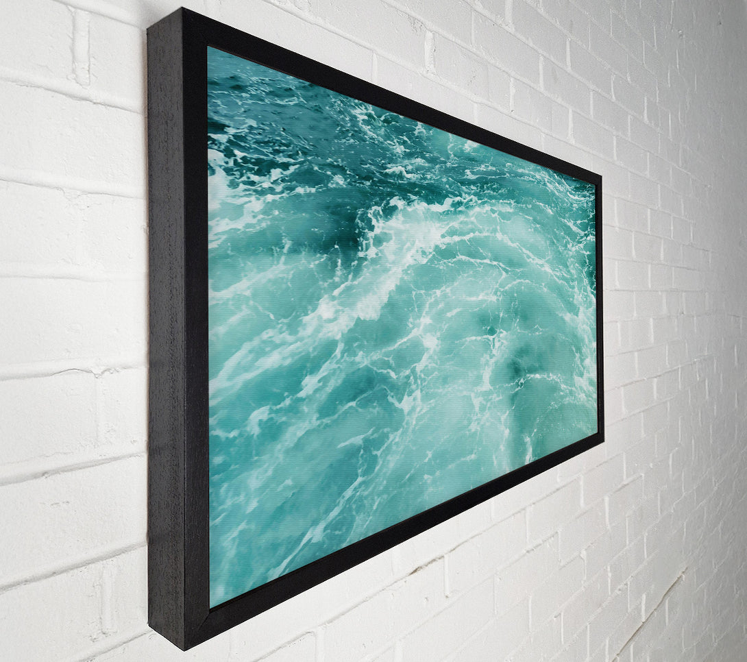  A Canvas Print of Teal Ocean Waves Canvas Art
