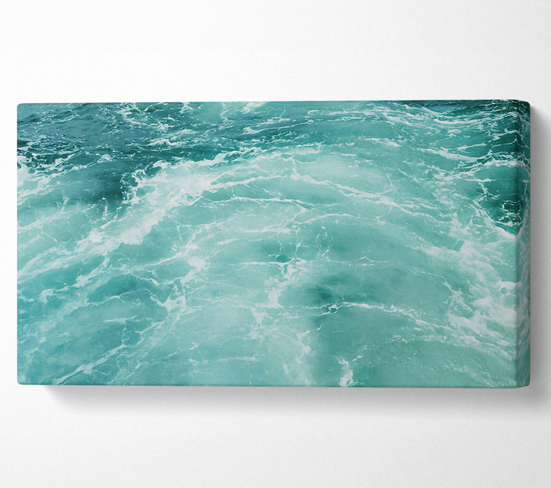  A Canvas Print of Teal Ocean Waves Canvas Art