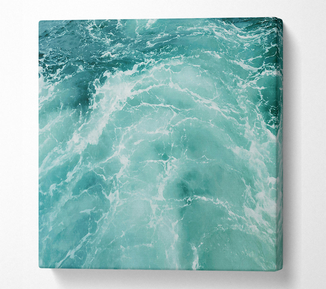  A Canvas Print of Teal Ocean Waves Canvas Art