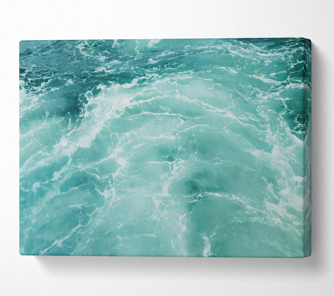  A Canvas Print of Teal Ocean Waves Canvas Art