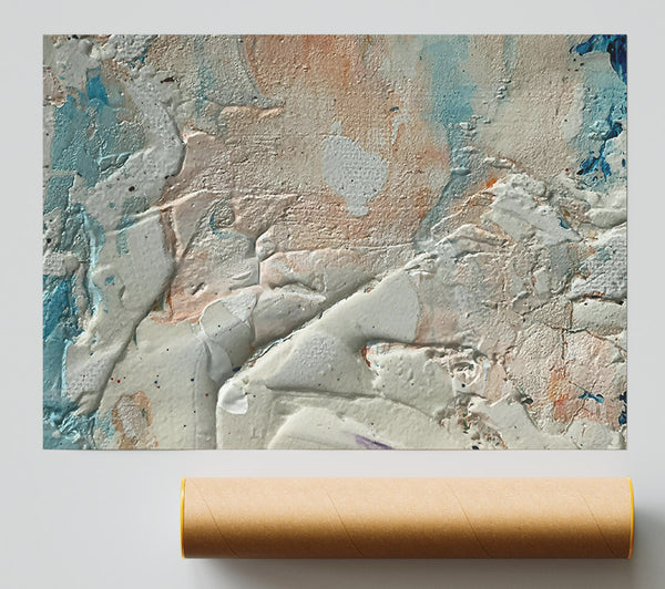 Pale Peach Abstract Poster