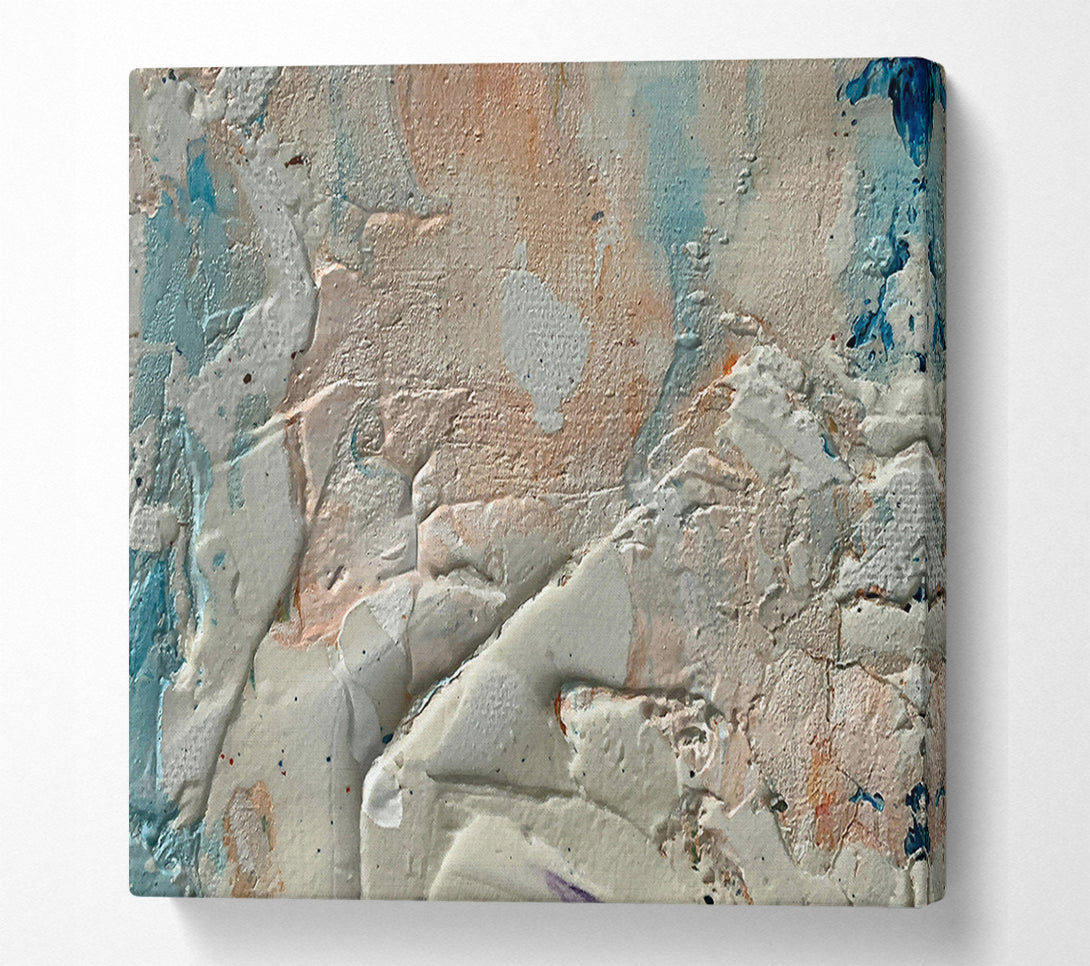  A Canvas Print of Pale Peach Abstract Canvas Wall Art