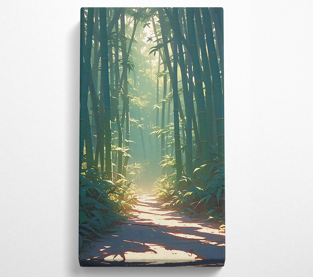  A Canvas Print of Emerald Bamboo Path Canvas Print