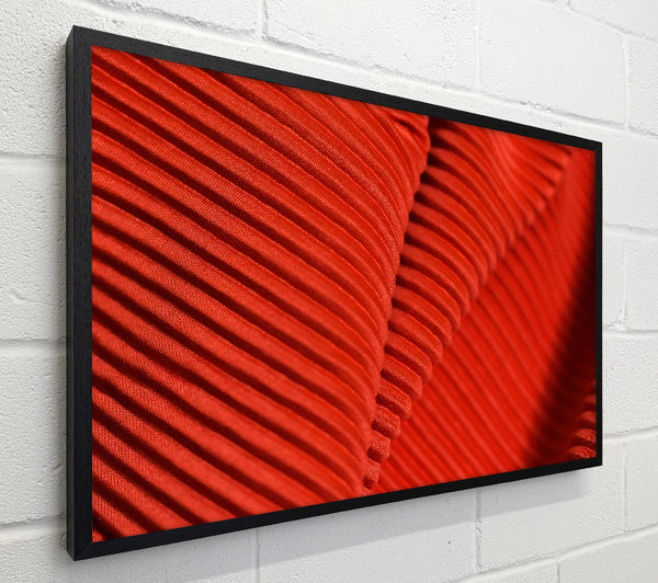 Crimson Pleated Fabric