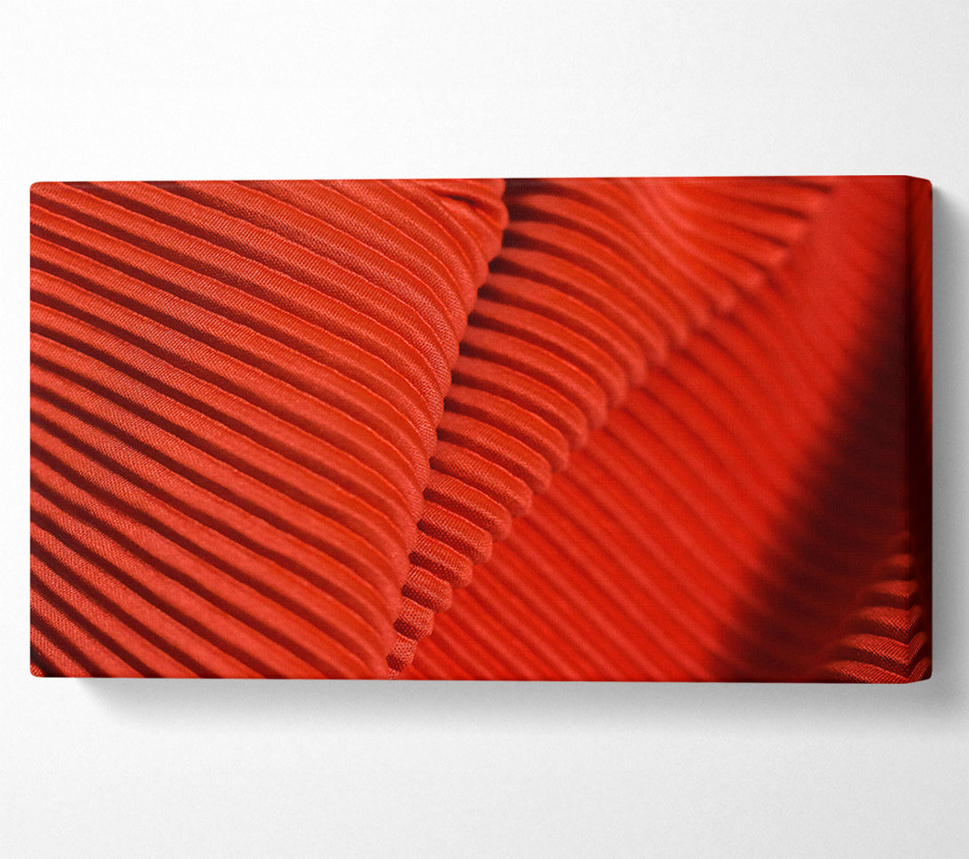  A Canvas Print of Crimson Pleated Fabric Canvas Art