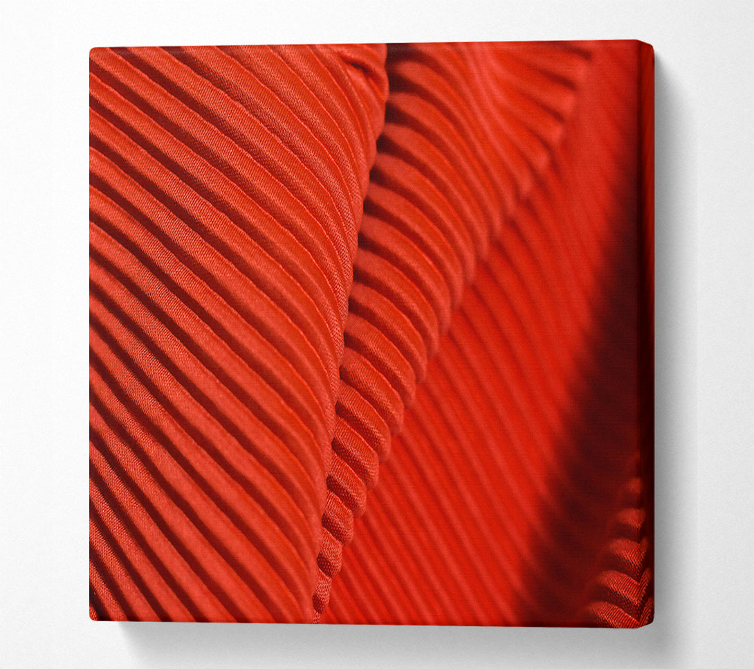  A Canvas Print of Crimson Pleated Fabric Canvas Art