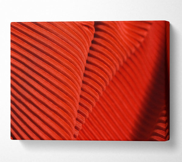 A Canvas Print of Crimson Pleated Fabric Canvas Art