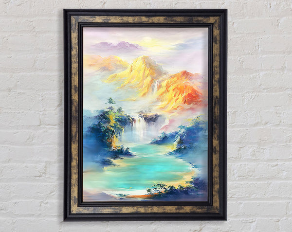 Blurred Mountains Framed Print