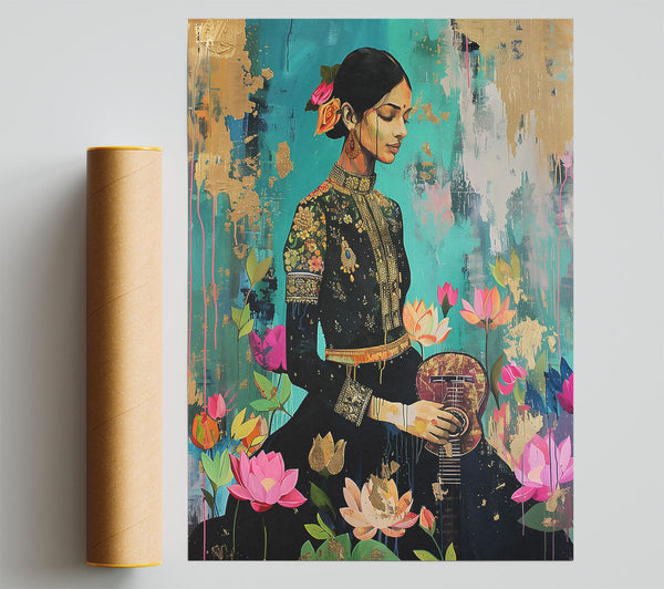 Golden Lotus Song Print