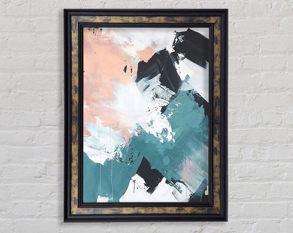 Blush Pink Abstract Framed Print