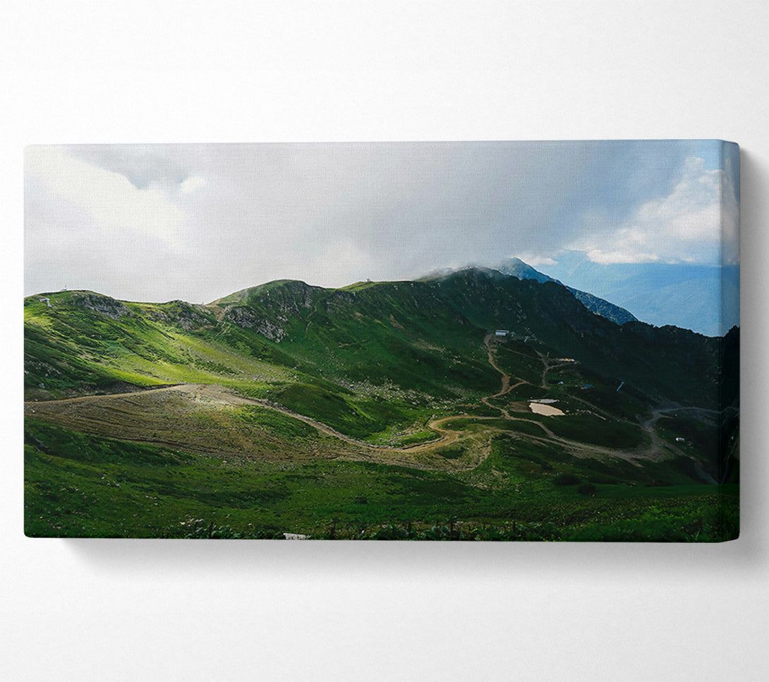  A Canvas Print of Emerald Mountain Vista Canvas Wall Art