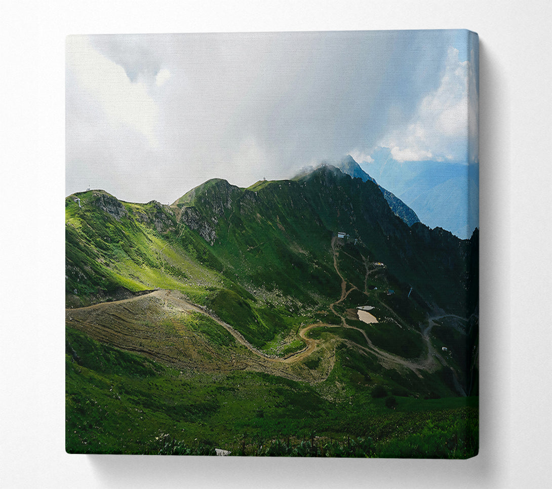  A Canvas Print of Emerald Mountain Vista Canvas Wall Art