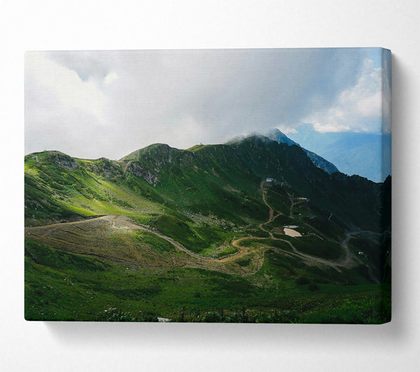  A Canvas Print of Emerald Mountain Vista Canvas Wall Art