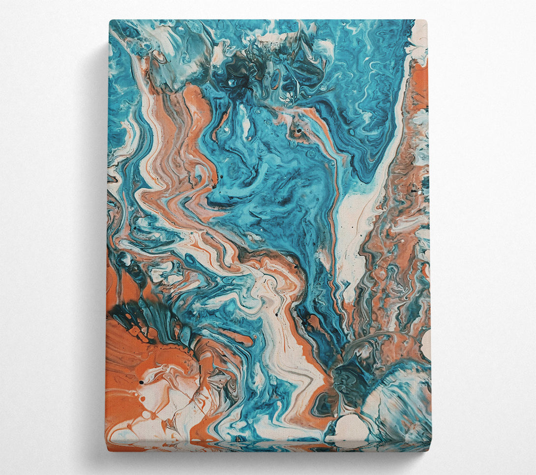 A Canvas Print of Azure Swirls And Hues Canvas Print