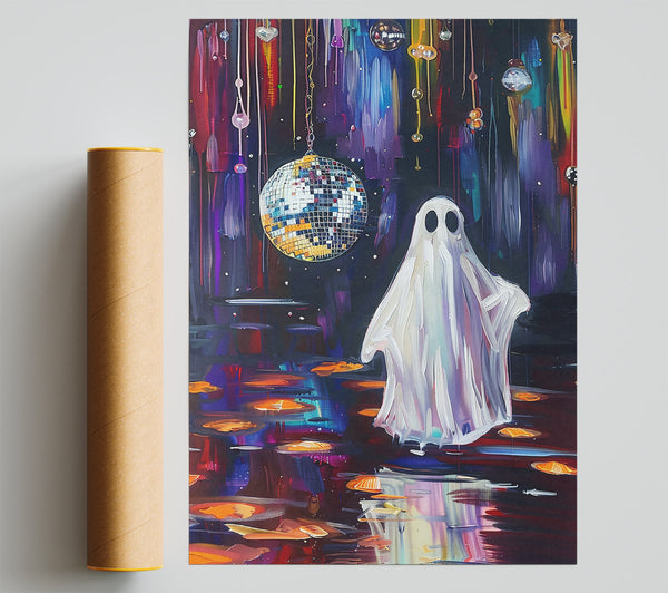 Purple Disco Ghost Poster