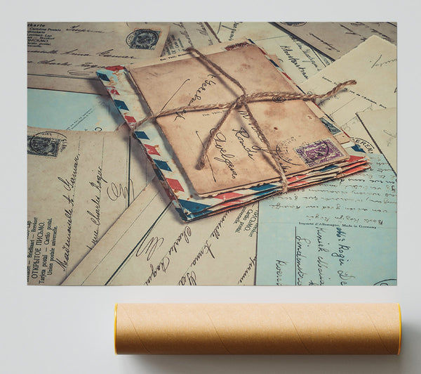 Tan Tied Letters Poster