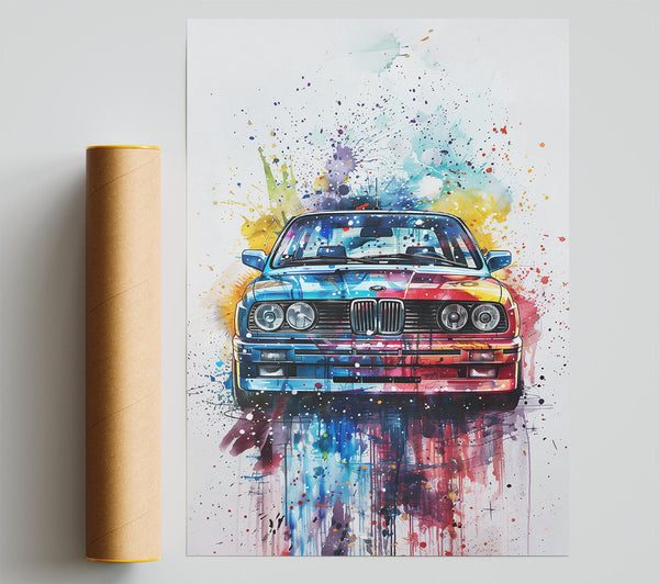 Blue Splatter Dream Giclee Print