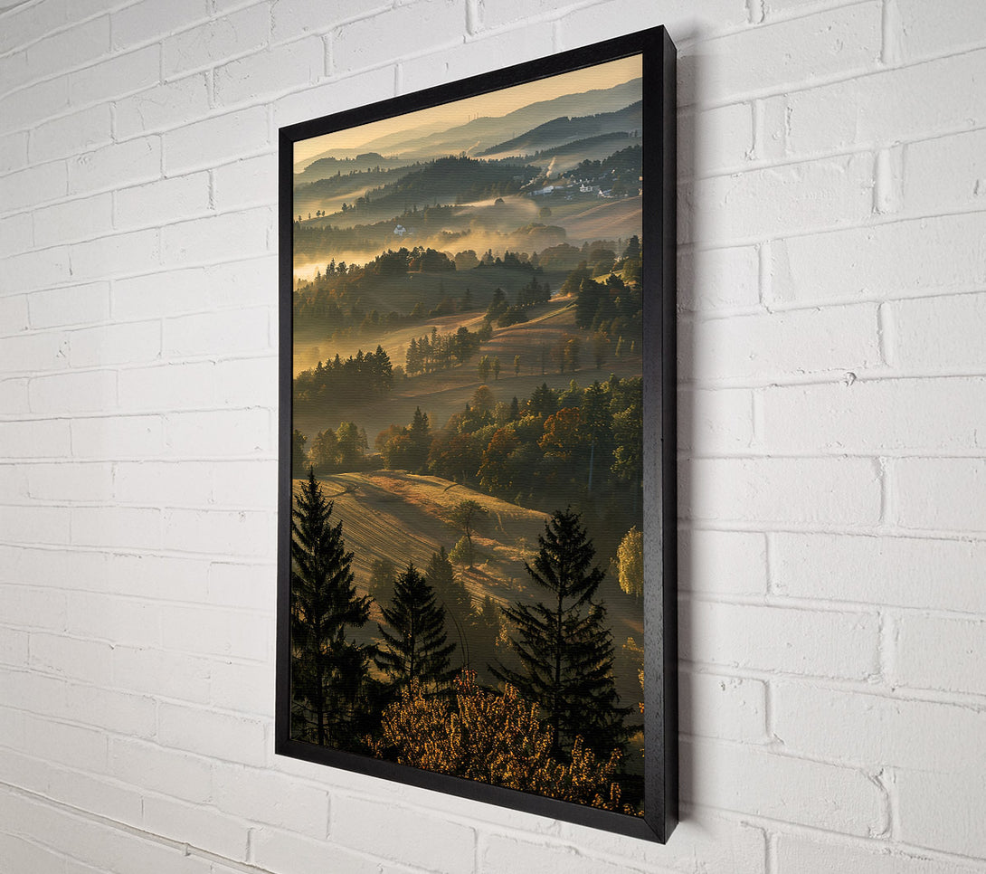  A Canvas Print of Golden Morning Mist Canvas Print
