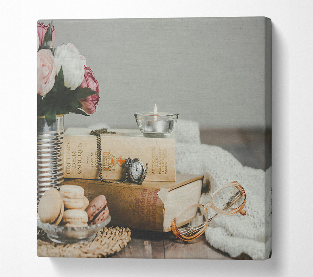  A Canvas Print of Warm Candle Glow Canvas Art