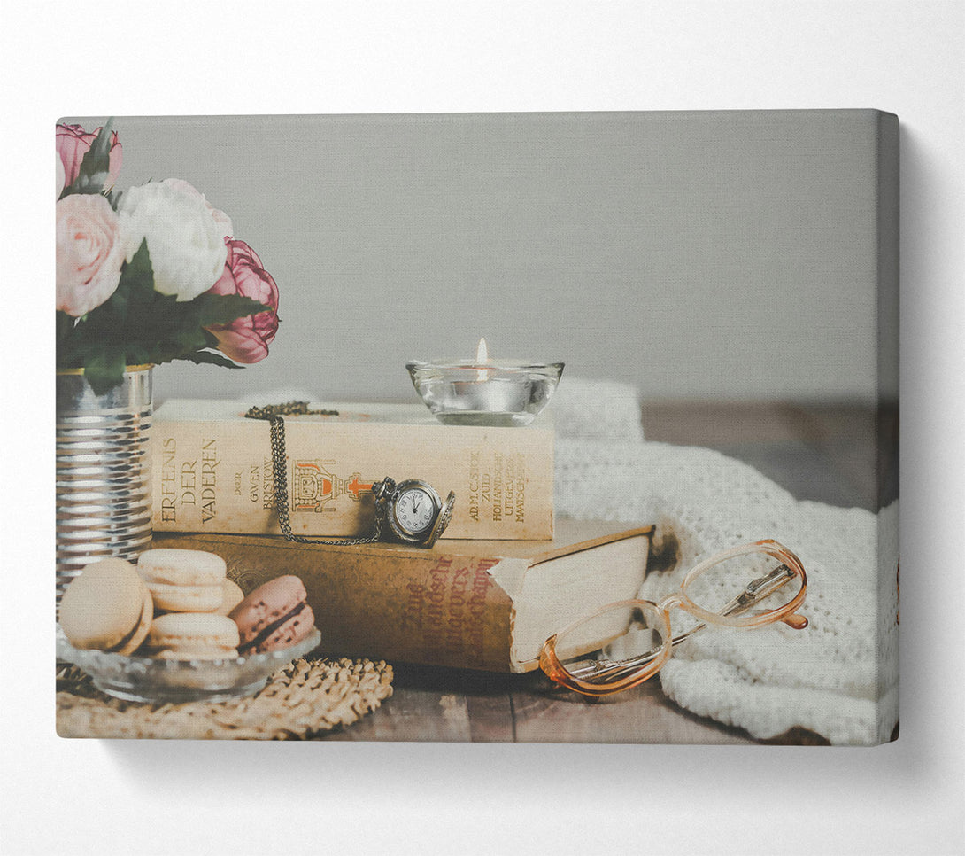  A Canvas Print of Warm Candle Glow Canvas Art