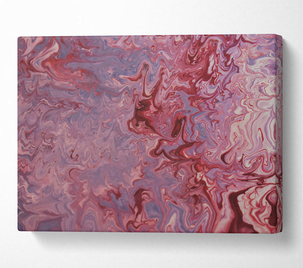  A Canvas Print of Crimson Swirls And Drips Canvas Print