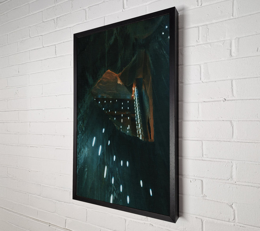  A Canvas Print of Teal Salt Mine Lights Canvas Wall Art