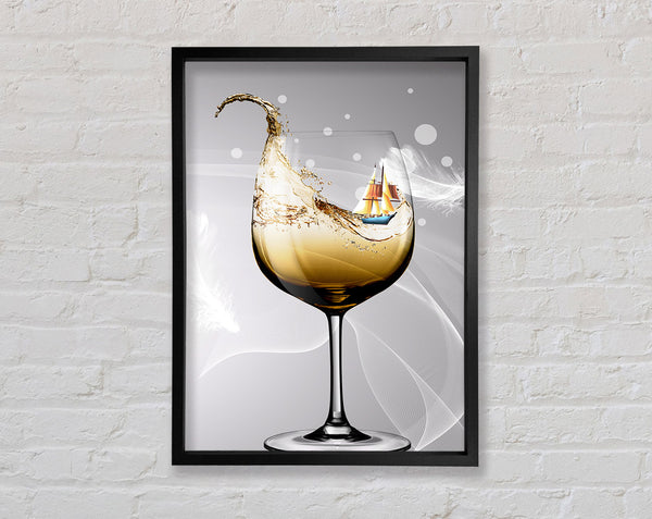 Boat In A Wineglass Framed Print