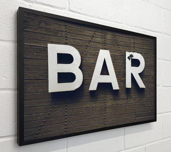 White Letters On Brown Wood