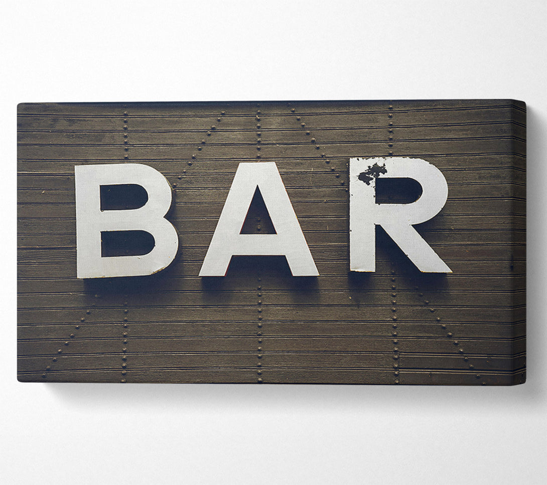  A Canvas Print of White Letters On Brown Wood Canvas Art