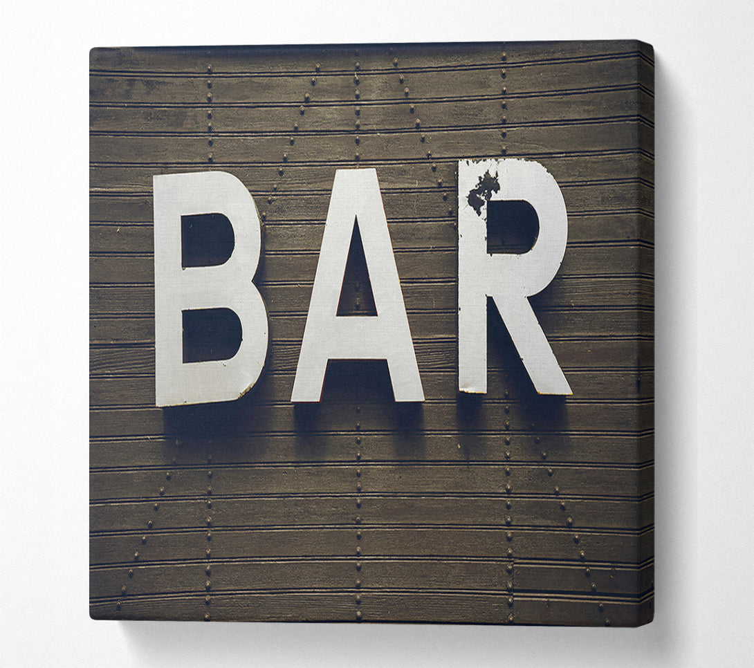  A Canvas Print of White Letters On Brown Wood Canvas Art