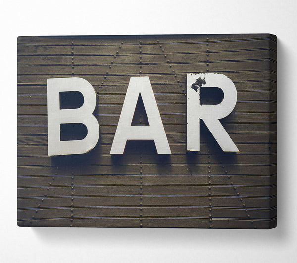  A Canvas Print of White Letters On Brown Wood Canvas Art