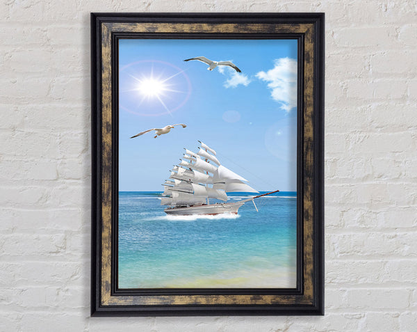 Boat In The Water Framed Print