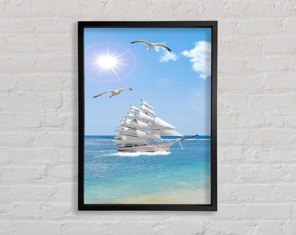 Boat In The Water Framed Print