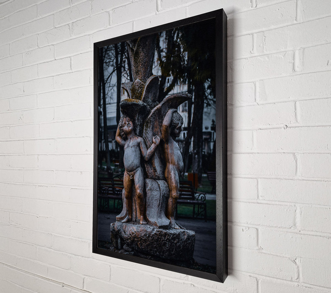  A Canvas Print of Bronze Angels' Embrace Canvas Print
