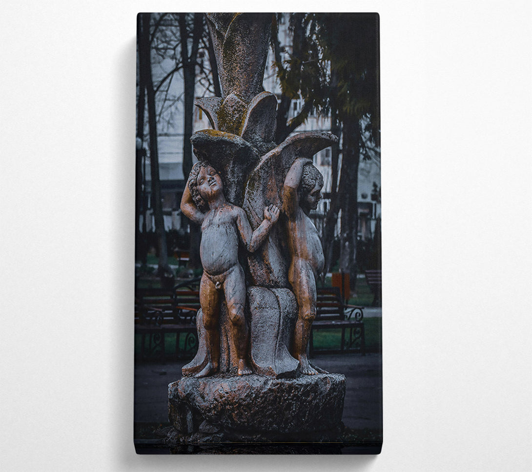  A Canvas Print of Bronze Angels' Embrace Canvas Print