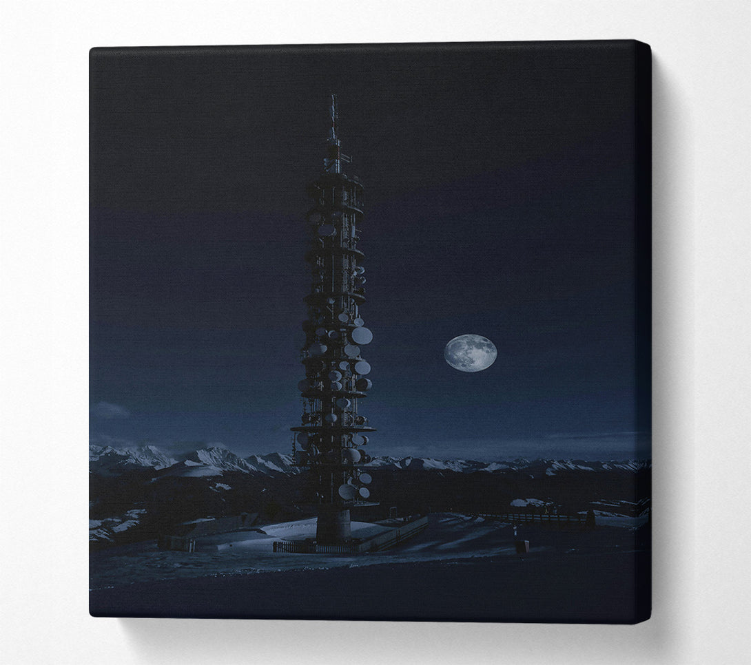  A Canvas Print of Blue Moon Mountaintop Canvas Print