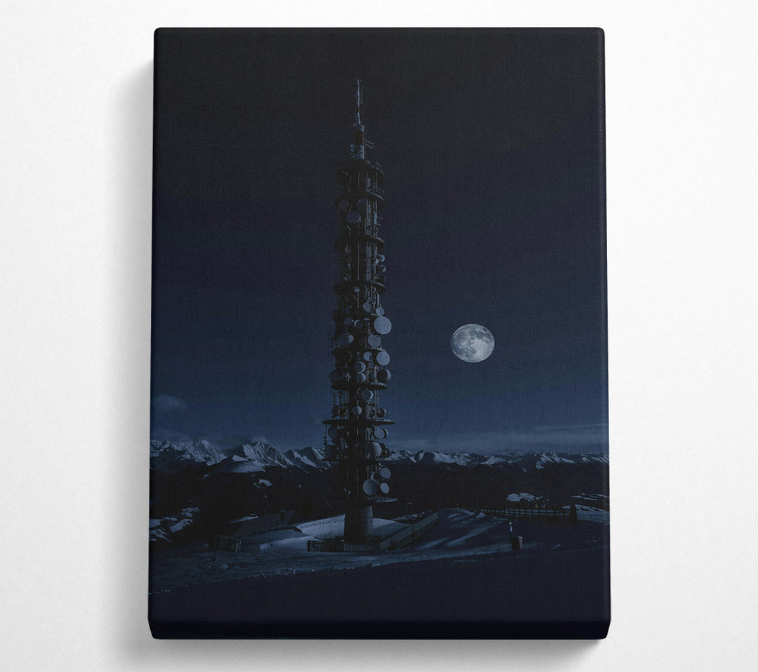  A Canvas Print of Blue Moon Mountaintop Canvas Print
