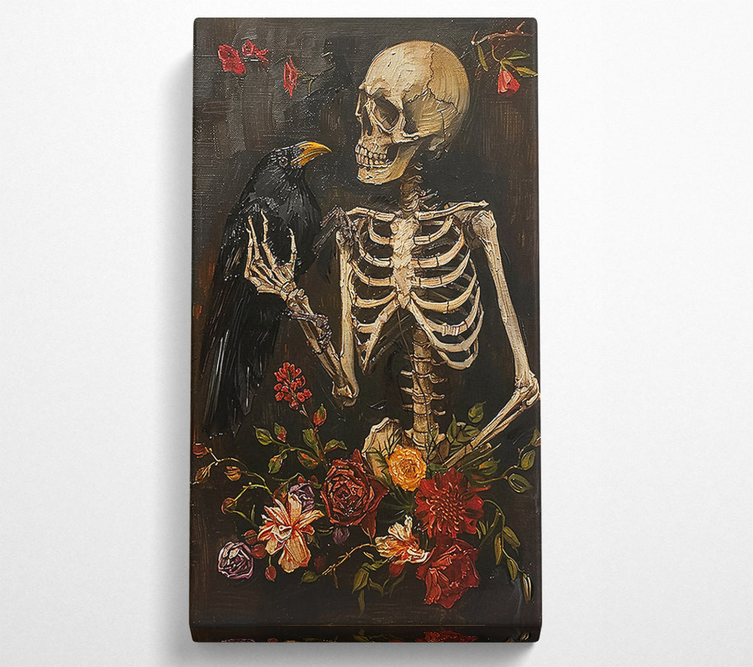  A Canvas Print of Crimson Bones And Crow Canvas Print