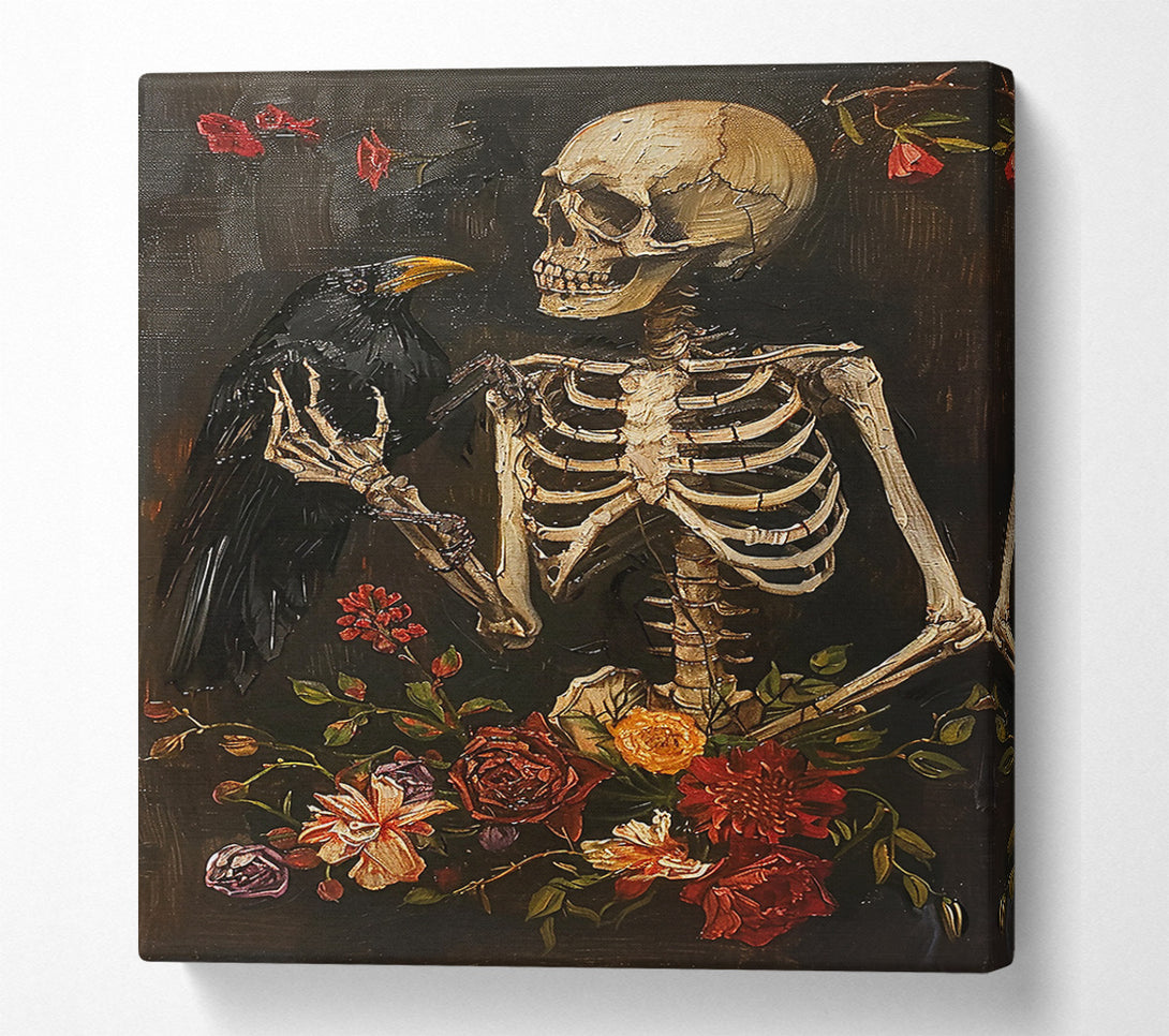 A Canvas Print of Crimson Bones And Crow Canvas Print