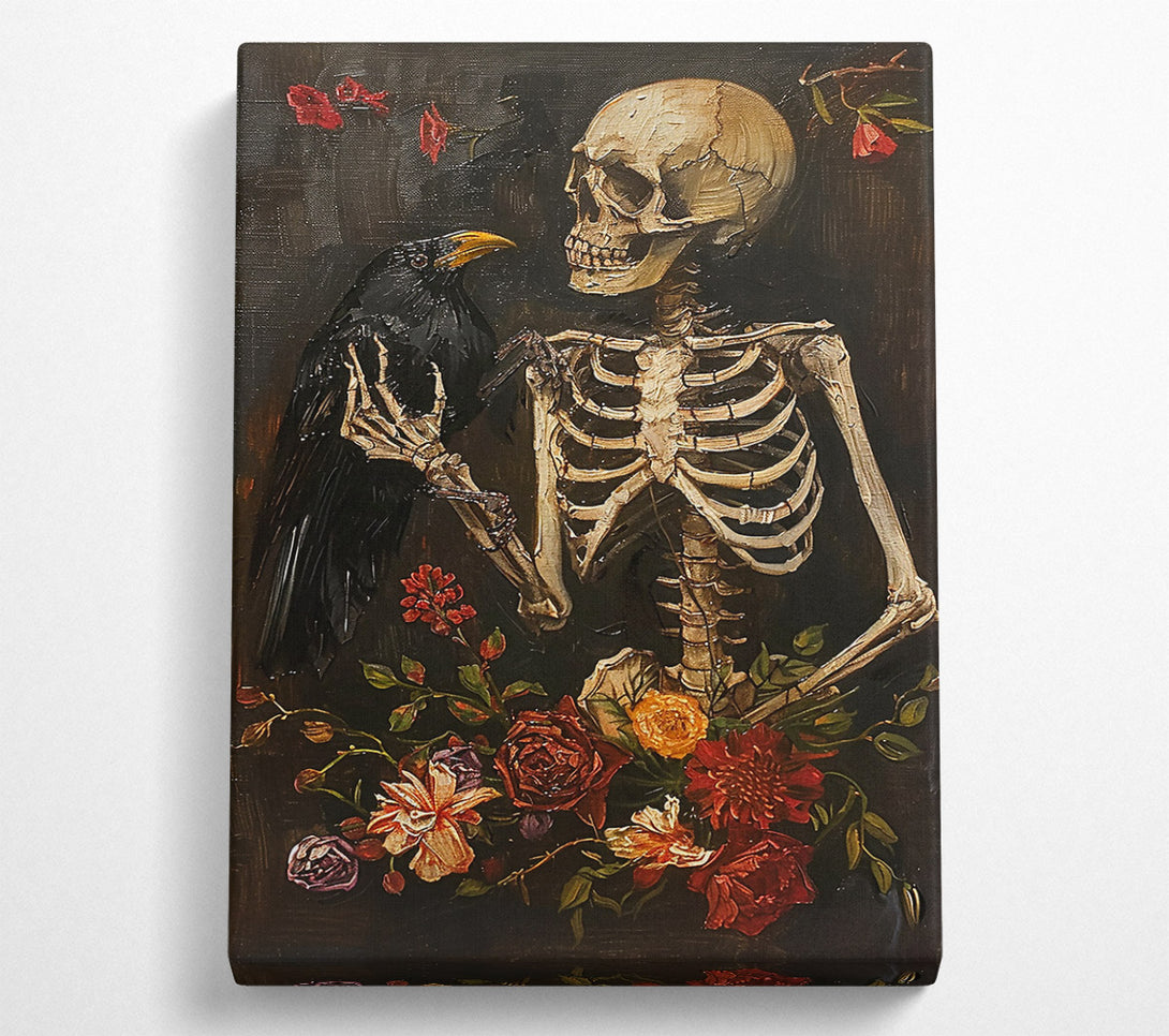  A Canvas Print of Crimson Bones And Crow Canvas Print