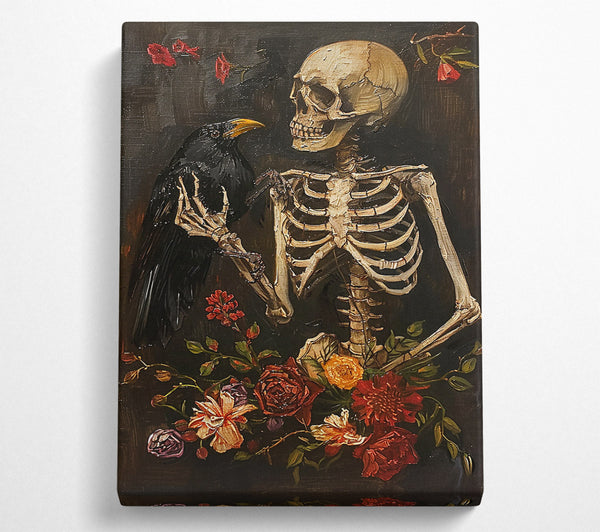  A Canvas Print of Crimson Bones And Crow Canvas Print