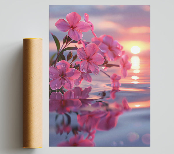 Pink Sunset Reflection Print