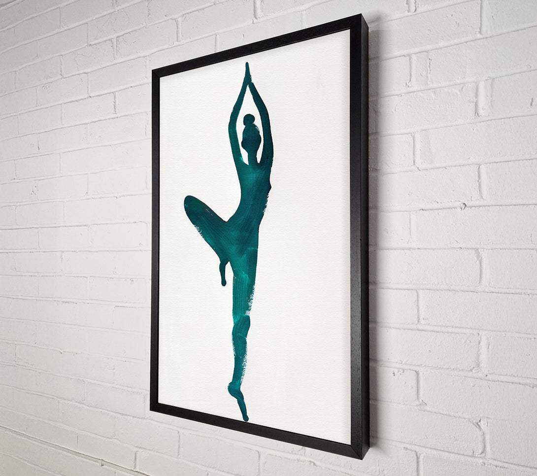  A Canvas Print of Teal Pose Of Grace Canvas Print