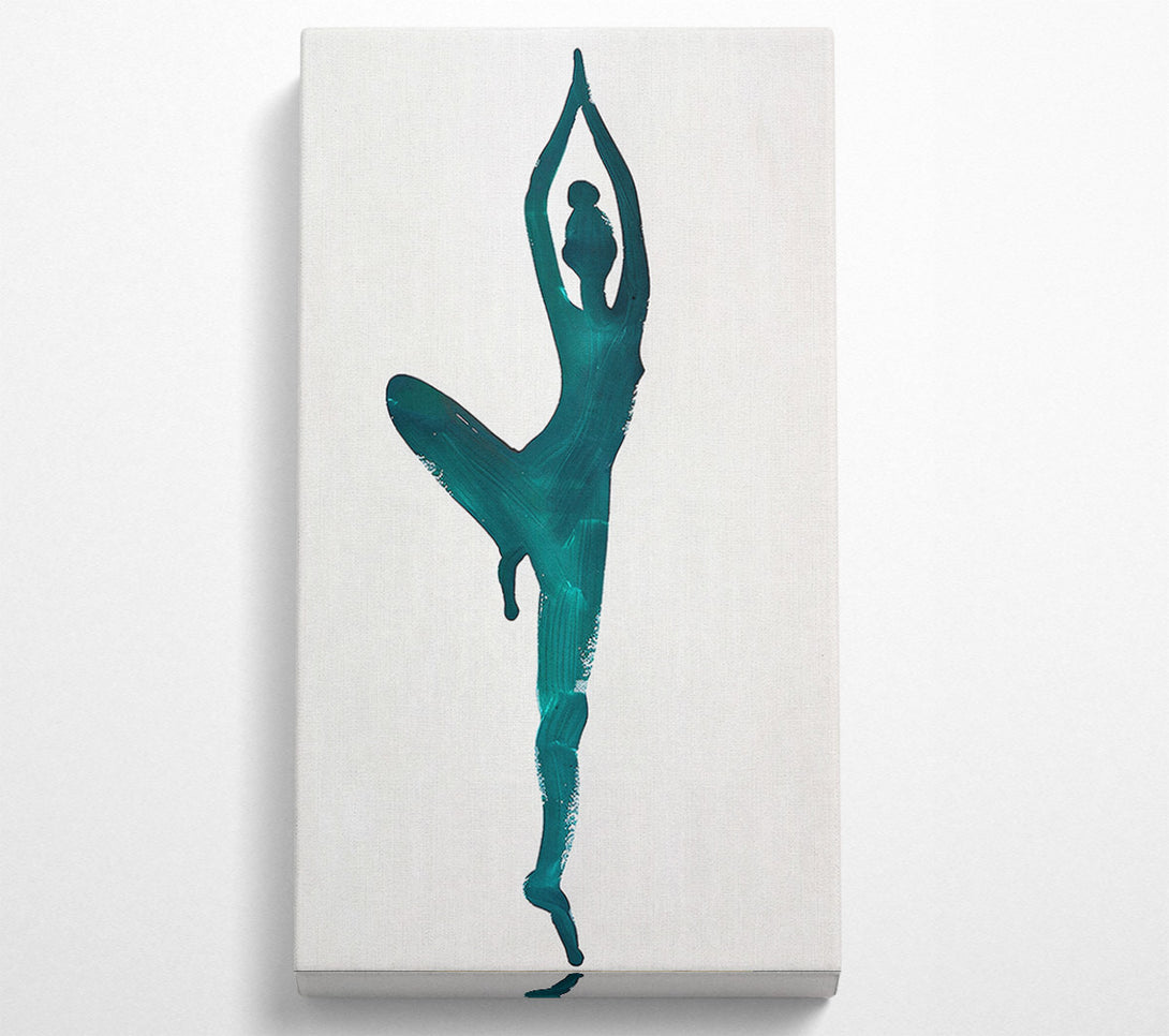  A Canvas Print of Teal Pose Of Grace Canvas Print