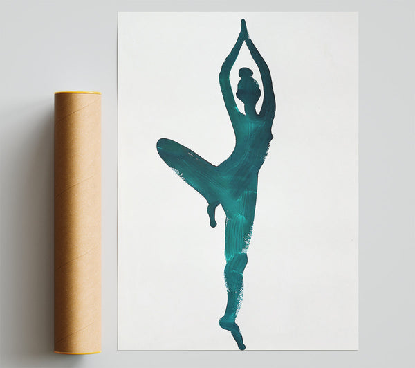 Teal Pose Of Grace Poster