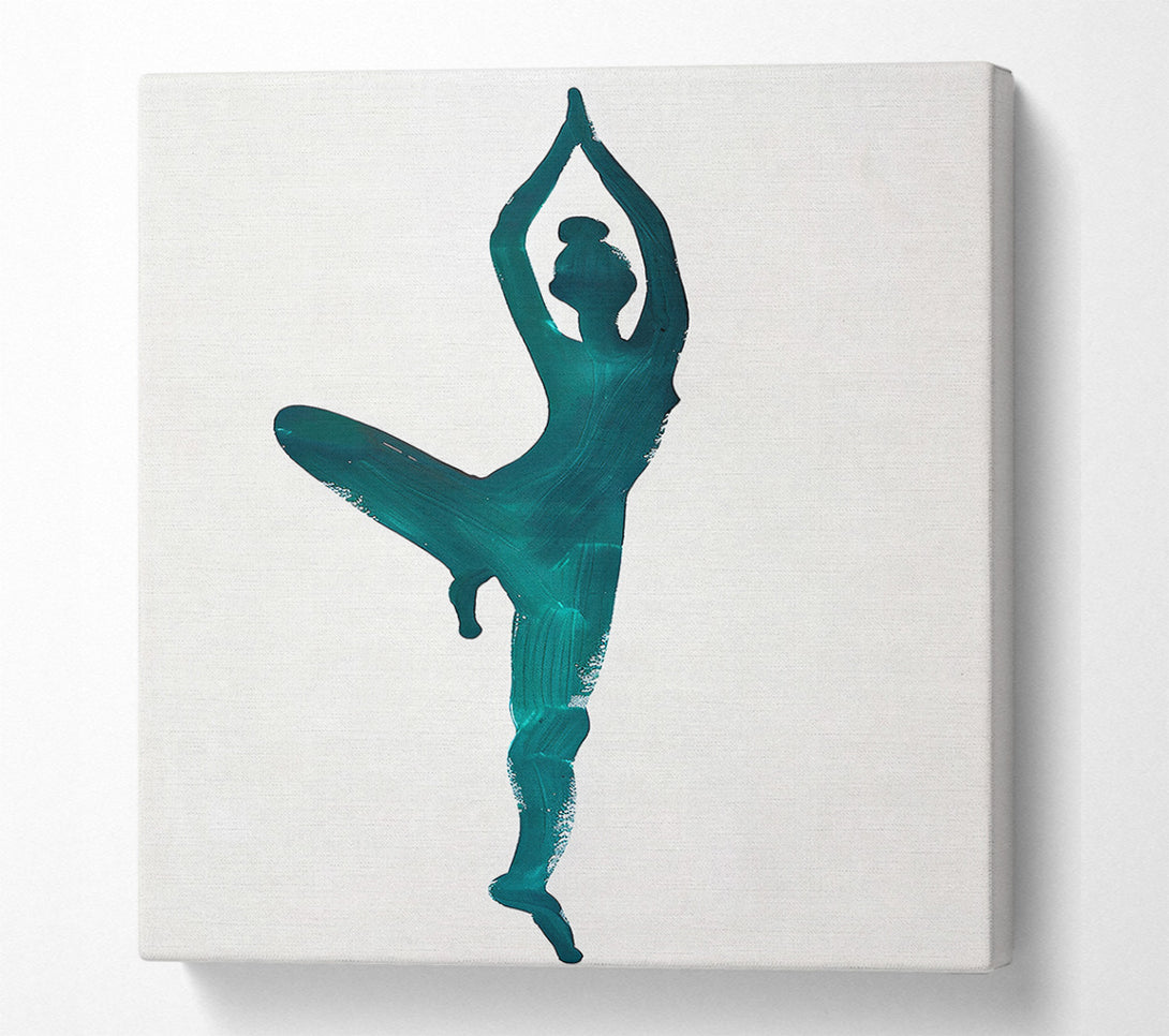 A Canvas Print of Teal Pose Of Grace Canvas Print