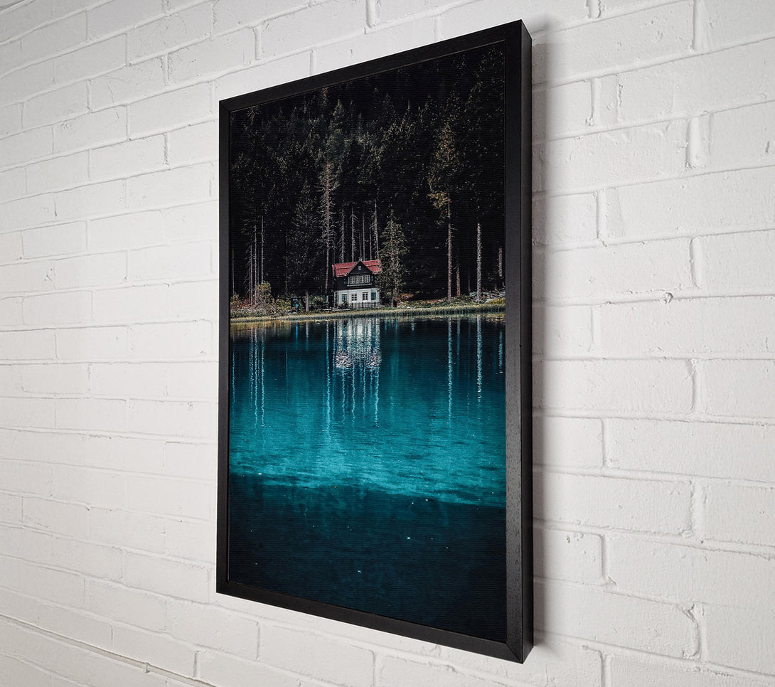  A Canvas Print of Teal Forest Reflection Canvas Print