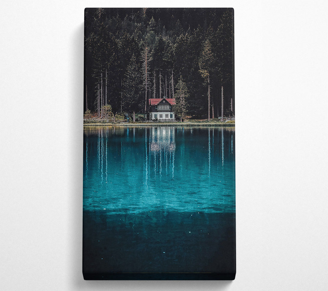  A Canvas Print of Teal Forest Reflection Canvas Print