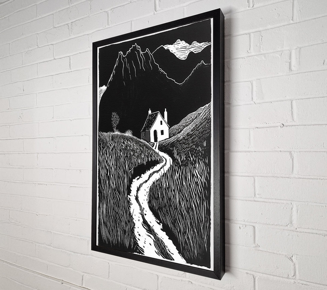  A Canvas Print of White Path To The Hills Canvas Art